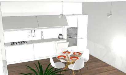 cucina su misura anta a gola