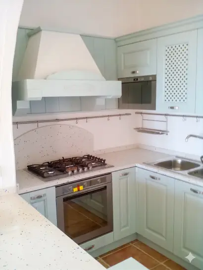 cucina su misura celeste