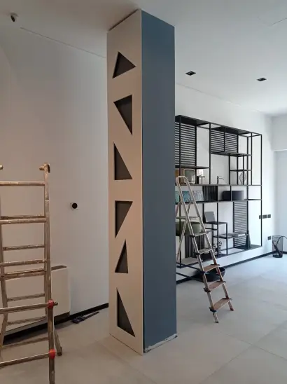 rivestimento-pilastro-hi-macs-show-room-cagliari